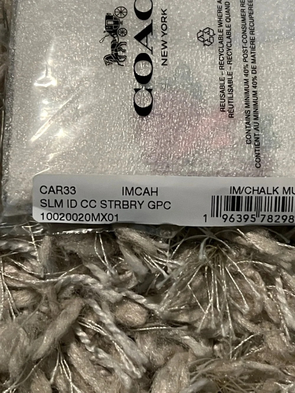 Coach Slim Id Card Case With Strawberry Graphic - Picture 4 of 4